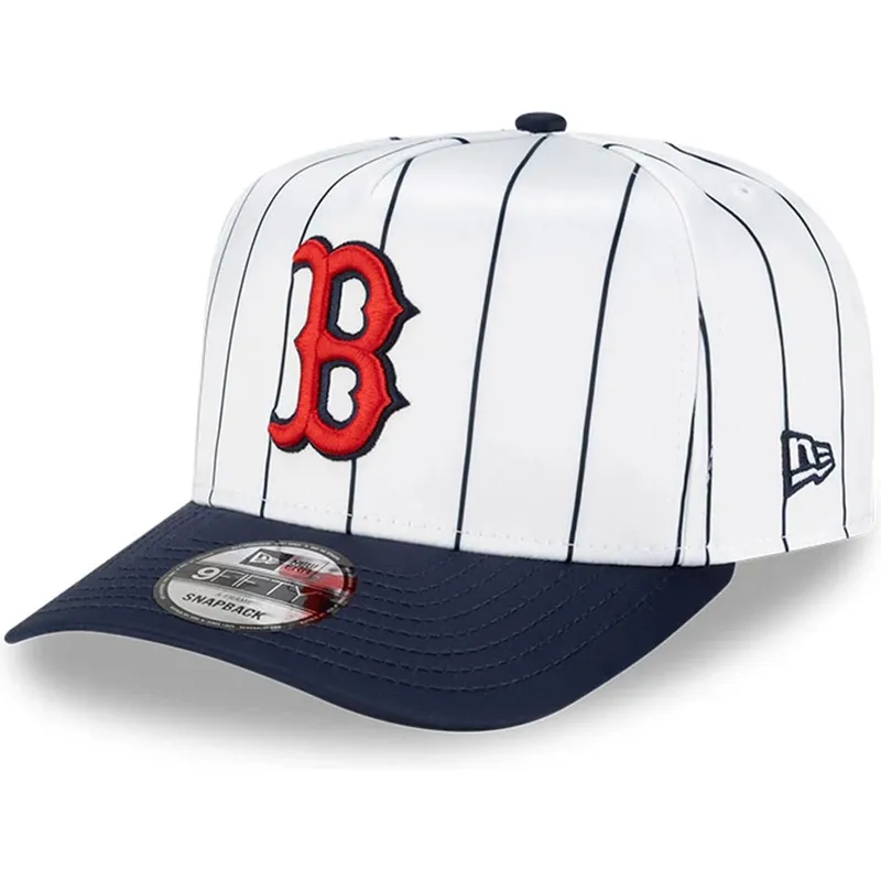 cepur-izliekta-balts-snapback-9fifty-a-frame-satin-pinstripe-no-boston-red-sox-mlb-no-new-era