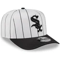 new-era-curved-brim-9fifty-a-frame-satin-pinstripe-chicago-white-sox-mlb-white-and-black-snapback-cap