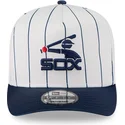 cap-izliekta-white-snapback-9fifty-a-frame-satin-pinstripe-no-chicago-white-sox-mlb-no-new-era