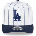 cepur-izliekta-balts-snapback-9fifty-a-frame-satin-pinstripe-no-los-angeles-dodgers-mlb-no-new-era