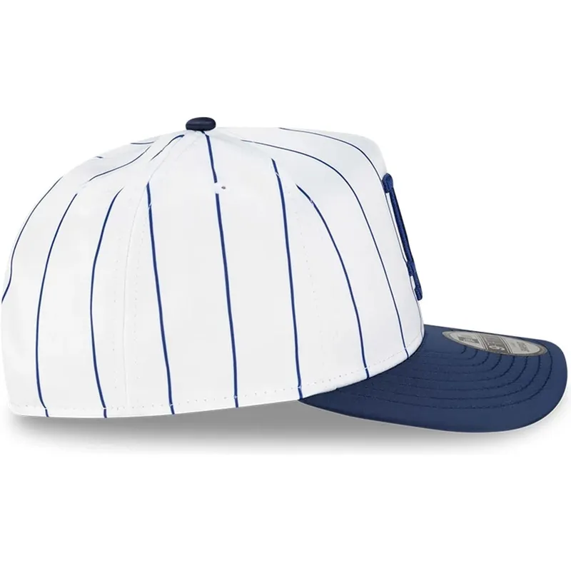 cepur-izliekta-balts-snapback-9fifty-a-frame-satin-pinstripe-no-los-angeles-dodgers-mlb-no-new-era