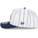 weisse-und-blaue-gebogene-snapback-kappe-9fifty-a-frame-satin-pinstripe-der-los-angeles-dodgers-mlb-von-new-era