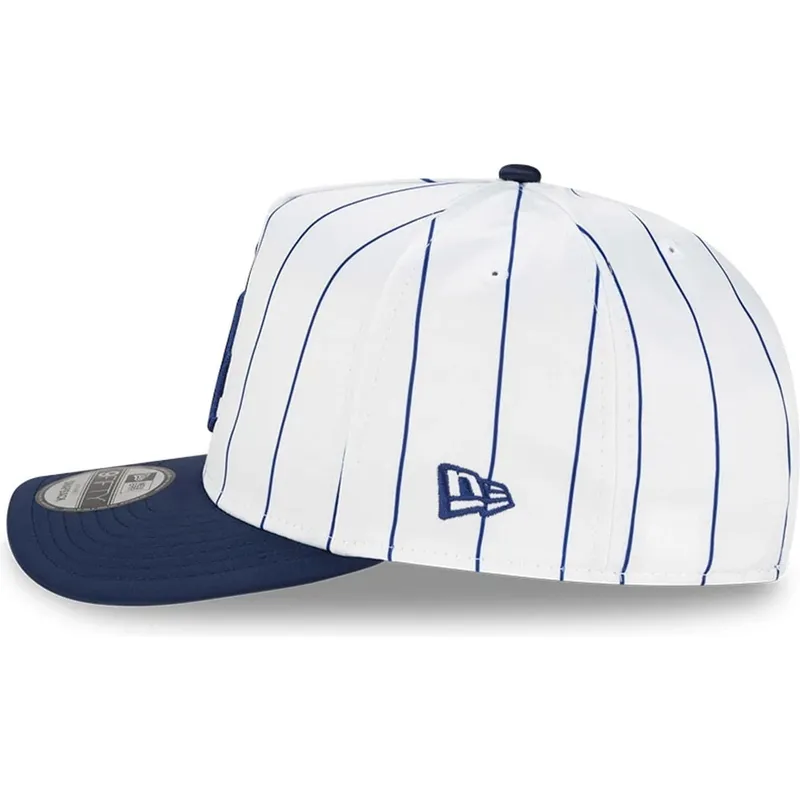 cepur-izliekta-balts-snapback-9fifty-a-frame-satin-pinstripe-no-los-angeles-dodgers-mlb-no-new-era