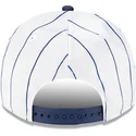 weisse-und-blaue-gebogene-snapback-kappe-9fifty-a-frame-satin-pinstripe-der-los-angeles-dodgers-mlb-von-new-era