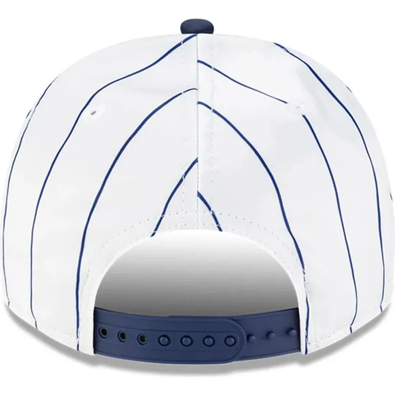 cepur-izliekta-balts-snapback-9fifty-a-frame-satin-pinstripe-no-los-angeles-dodgers-mlb-no-new-era