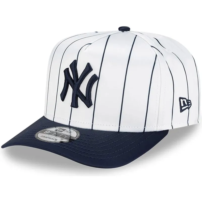 cepur-izliekta-balts-snapback-9fifty-a-frame-satin-pinstripe-no-new-york-yankees-mlb-no-new-era