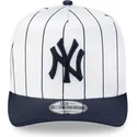 cepur-izliekta-balts-snapback-9fifty-a-frame-satin-pinstripe-no-new-york-yankees-mlb-no-new-era