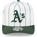 cepur-izliekta-balts-snapback-9fifty-a-frame-satin-pinstripe-no-oakland-athletics-mlb-no-new-era