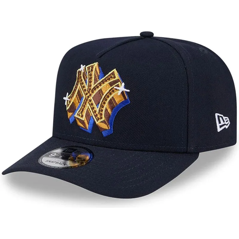 cepur-izliekta-tumsi-zils-snapback-9fifty-a-frame-emblem-no-new-york-yankees-mlb-no-new-era