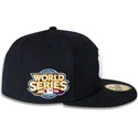 marineblaue-anliegende-59fifty-flatcap-world-series-2009-side-patch-der-new-york-yankees-mlb-von-new-era