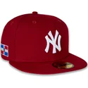 cepur-plakana-sarkans-pieguloss-59fifty-side-dominican-republic-no-new-york-yankees-mlb-no-new-era
