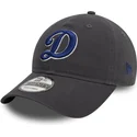 graue-verstellbare-curved-cap-9twenty-core-classic-der-los-angeles-dodgers-mlb-von-new-era