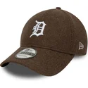 cepur-izliekta-bruns-snapback-9forty-melton-wool-no-detroit-tigers-mlb-no-new-era