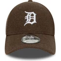 cepur-izliekta-bruns-snapback-9forty-melton-wool-no-detroit-tigers-mlb-no-new-era