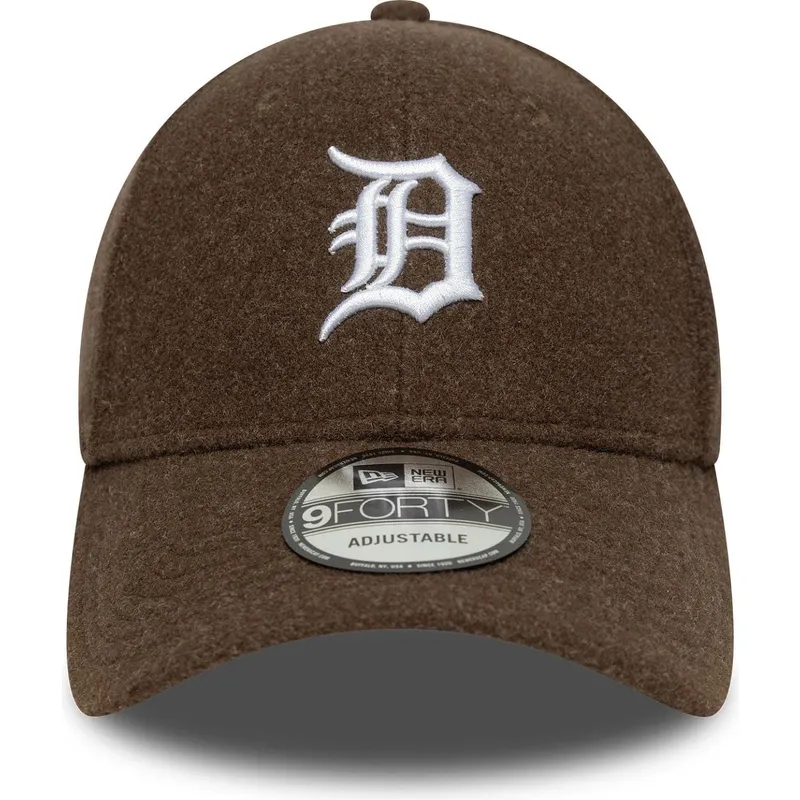 cepur-izliekta-bruns-snapback-9forty-melton-wool-no-detroit-tigers-mlb-no-new-era
