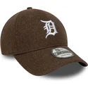 cepur-izliekta-bruns-snapback-9forty-melton-wool-no-detroit-tigers-mlb-no-new-era