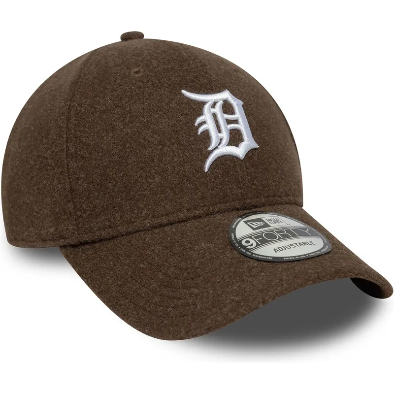 cepur-izliekta-bruns-snapback-9forty-melton-wool-no-detroit-tigers-mlb-no-new-era