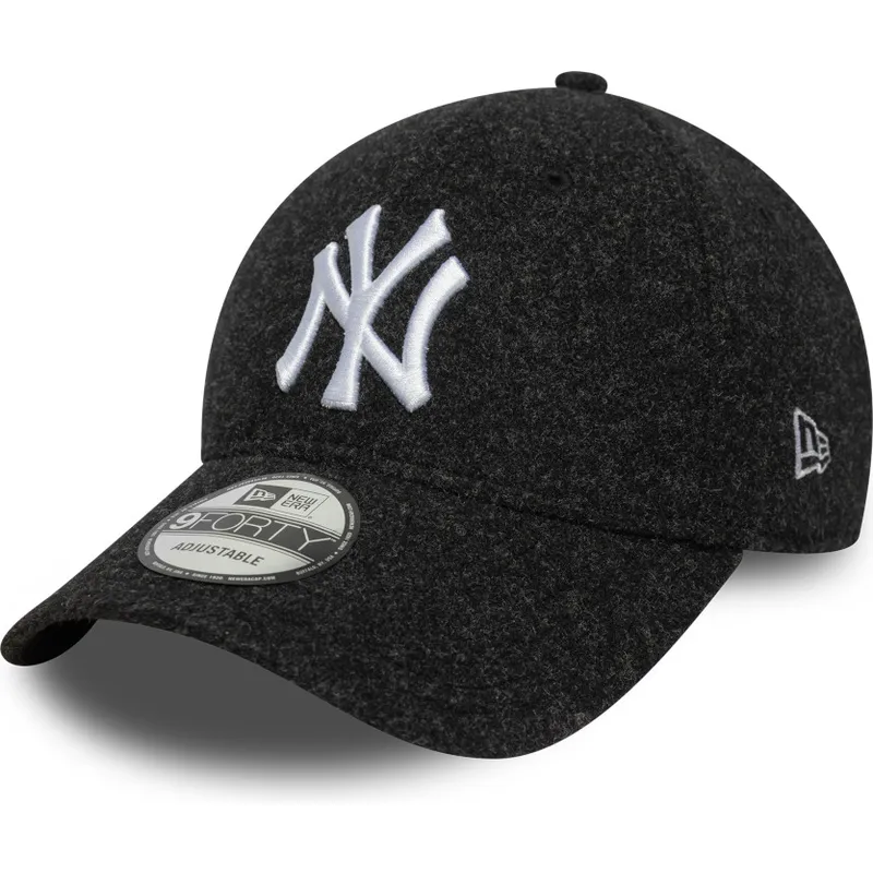 svart-kurvad-snapback-keps-9forty-melton-wool-fran-new-york-yankees-mlb-av-new-era