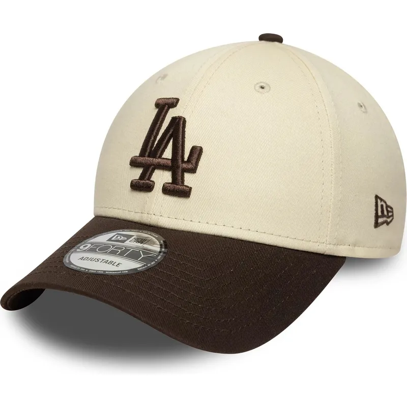 cepur-izliekta-bruns-regulejams-9forty-side-patch-no-los-angeles-dodgers-mlb-no-new-era