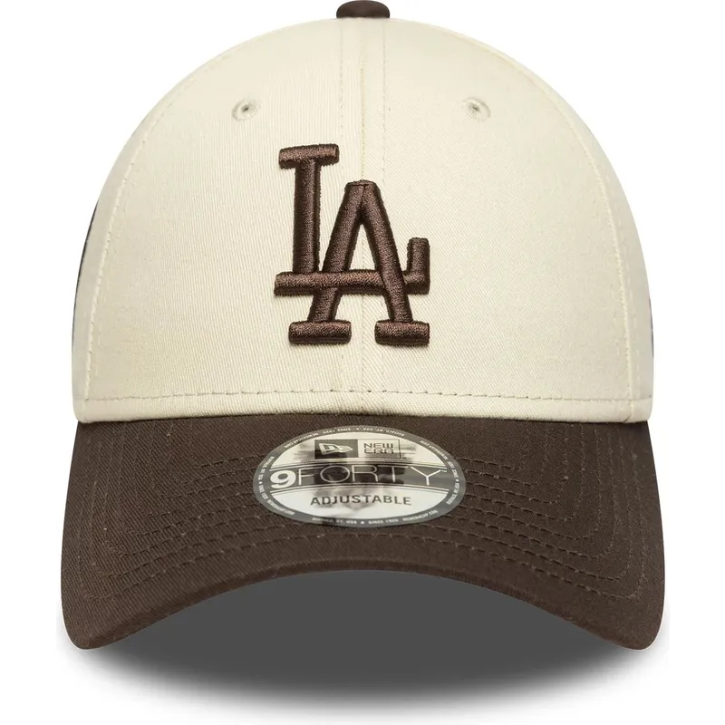 cepur-izliekta-bruns-regulejams-9forty-side-patch-no-los-angeles-dodgers-mlb-no-new-era