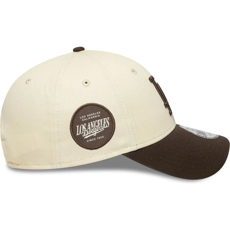 cepur-izliekta-bruns-regulejams-9forty-side-patch-no-los-angeles-dodgers-mlb-no-new-era