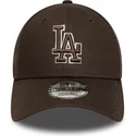 cap-izliekta-brown-adjustable-strap-9forty-outline-no-los-angeles-dodgers-mlb-no-new-era