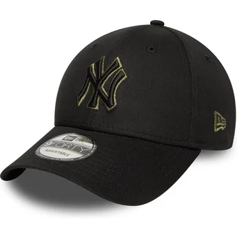 Cepur izliekta melns regulējams 9FORTY Outline no New York Yankees MLB no New Era