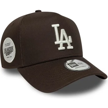 Cepur izliekta brūns snapback 9FORTY E Frame Side Patch no Los Angeles Dodgers MLB no New Era