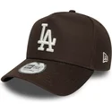new-era-curved-brim-9forty-e-frame-side-patch-los-angeles-dodgers-mlb-brown-snapback-cap
