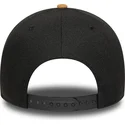 schwarze-und-braune-gebogene-snapback-kappe-9forty-e-frame-suede-visor-der-new-york-yankees-mlb-von-new-era