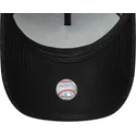 new-era-new-york-yankees-mlb-9forty-e-frame-melton-schwarze-snapback-kappe-mit-gebogenem-schirm-und-schwarzem-logo