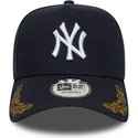 cepur-izliekta-tumsi-zils-snapback-9forty-e-frame-tonal-icon-no-new-york-yankees-mlb-no-new-era