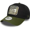 schwarze-und-grune-snapback-kappe-9forty-e-frame-camo-patch-von-new-era