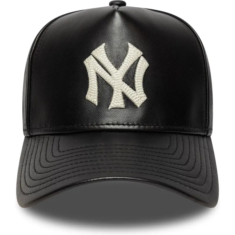 cepur-izliekta-melns-regulejams-9forty-e-frame-img-leather-no-new-york-yankees-mlb-no-new-era