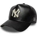 schwarze-gebogene-verstellbare-9forty-e-frame-img-leather-kappe-der-new-york-yankees-mlb-von-new-era