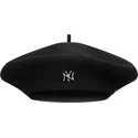 svart-basker-for-dam-pin-wool-beret-av-new-york-yankees-mlb-fran-new-era