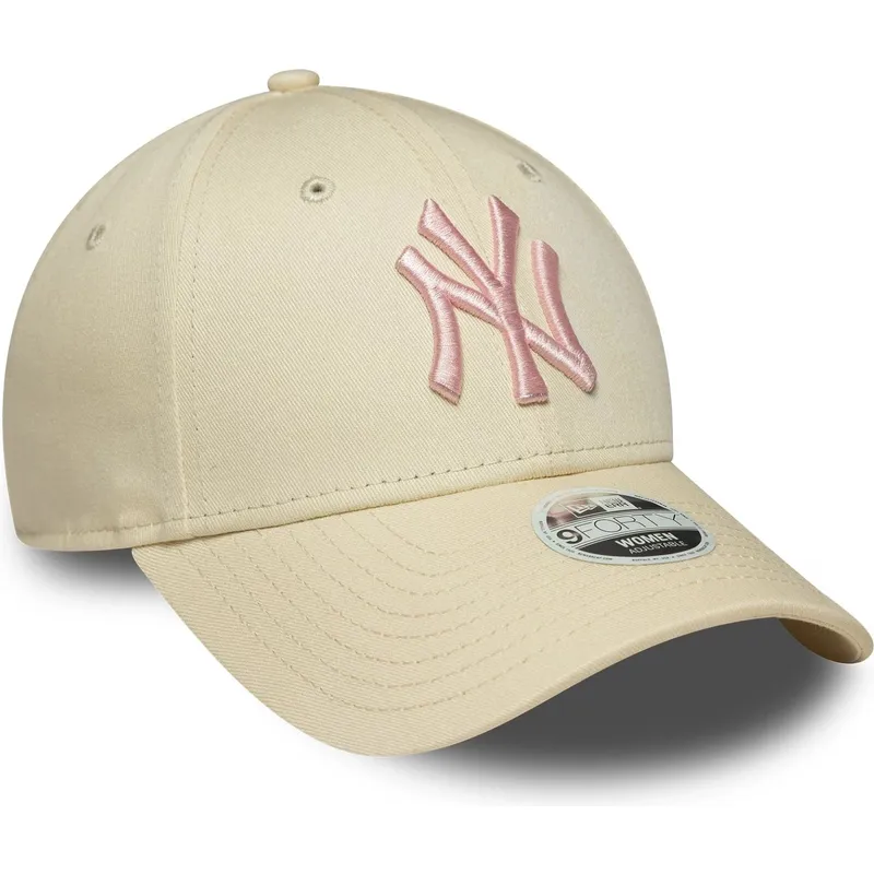 cap-izliekta-beige-adjustable-strap-rosa-9forty-league-essential-no-new-york-yankees-mlb-no-new-era