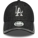 cap-izliekta-black-adjustable-strap-9forty-sequin-denim-no-los-angeles-dodgers-mlb-no-new-era