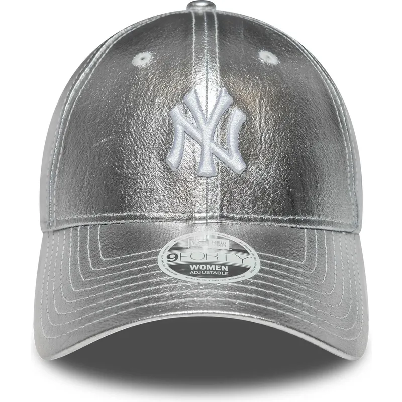 cepur-izliekta-sudraba-regulejams-plateada-9forty-metallic-no-new-york-yankees-mlb-no-new-era