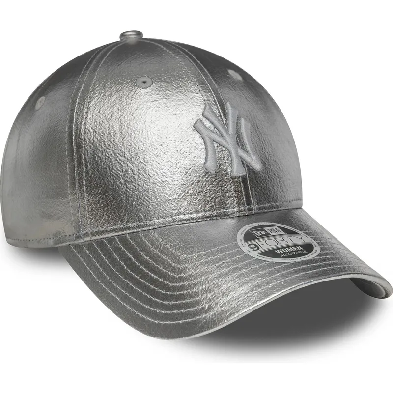 cepur-izliekta-sudraba-regulejams-plateada-9forty-metallic-no-new-york-yankees-mlb-no-new-era