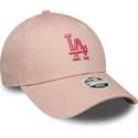 cepur-izliekta-roza-regulejams-9forty-league-essential-no-los-angeles-dodgers-mlb-no-new-era