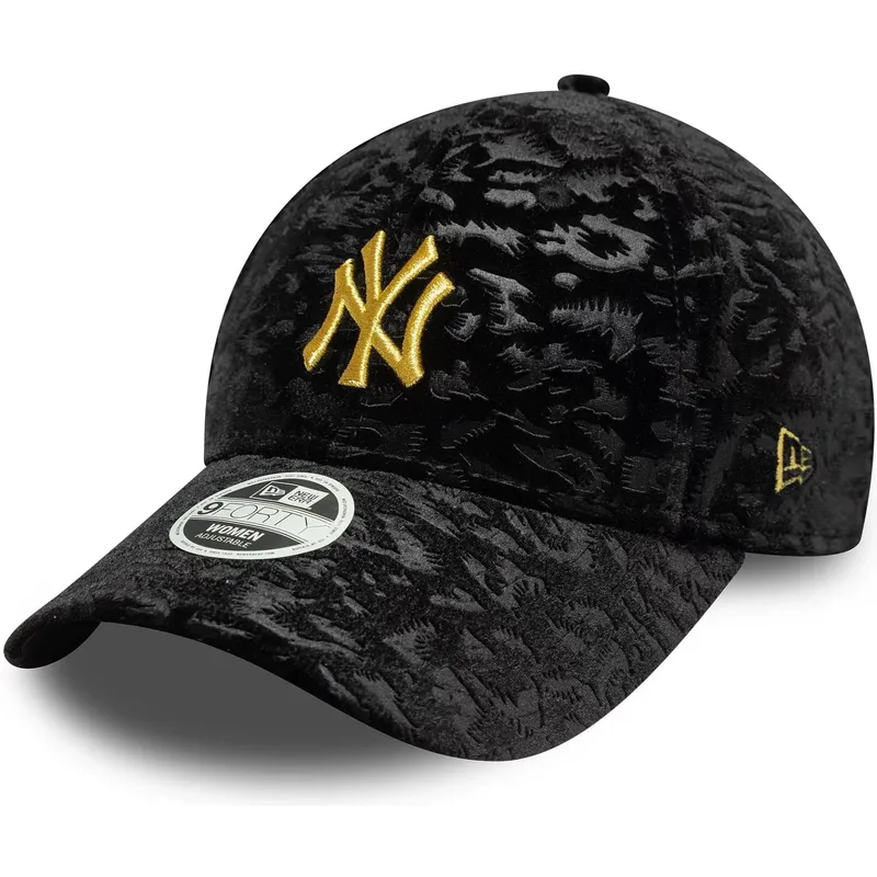 cepur-izliekta-melns-regulejams-9forty-leo-velour-metallic-no-new-york-yankees-mlb-no-new-era