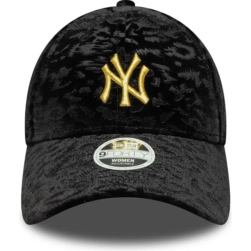 cepur-izliekta-melns-regulejams-9forty-leo-velour-metallic-no-new-york-yankees-mlb-no-new-era