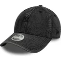 cepur-izliekta-melns-regulejams-9twenty-denim-no-new-york-yankees-mlb-no-new-era