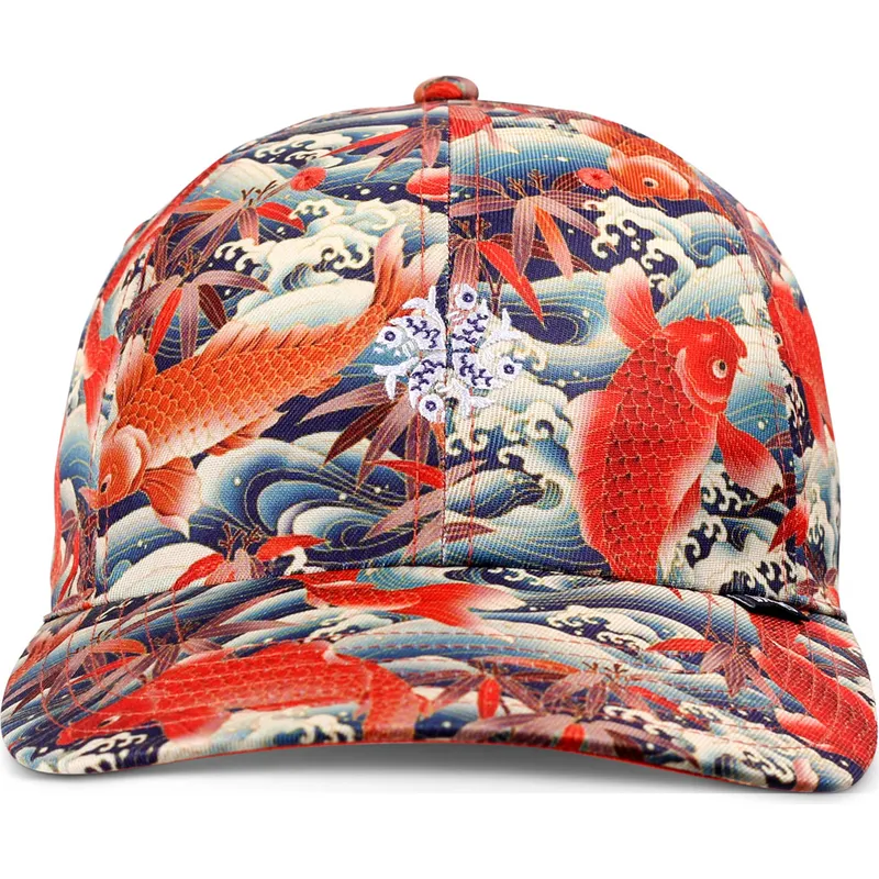 mehrfarbige-verstellbare-curved-cap-koi-watching-club-von-djinns