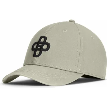 Czapka z zakrzywionym daszkiem, zielona, regulowana z czarnym logo Baseball Peach OBL053 od Oblack