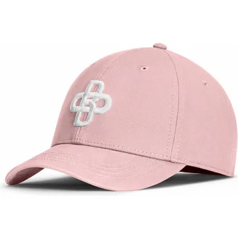 Różowa zakrzywiona czapka z daszkiem Baseball Peach OBL056 od Oblack, regulowana