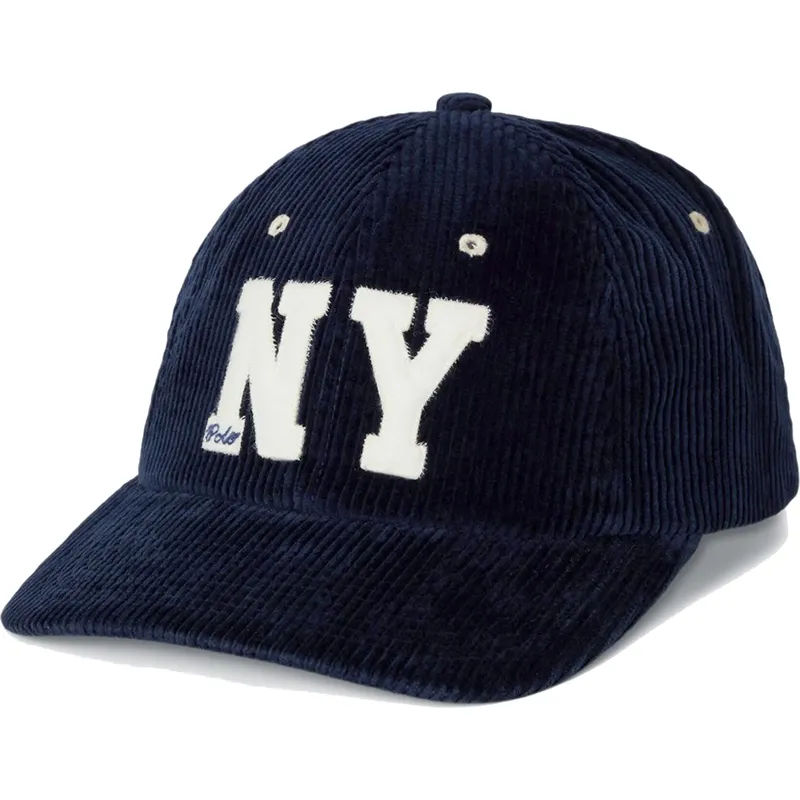 cepur-izliekta-tumsi-zils-regulejams-ny-patch-authentic-corduroy-no-polo-ralph-lauren