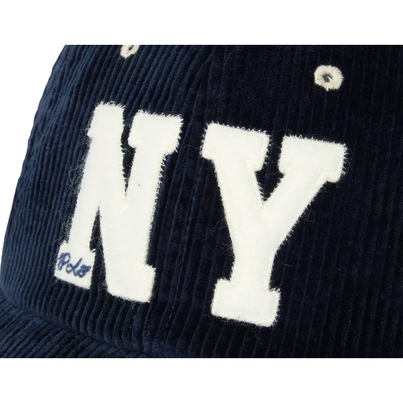 cepur-izliekta-tumsi-zils-regulejams-ny-patch-authentic-corduroy-no-polo-ralph-lauren