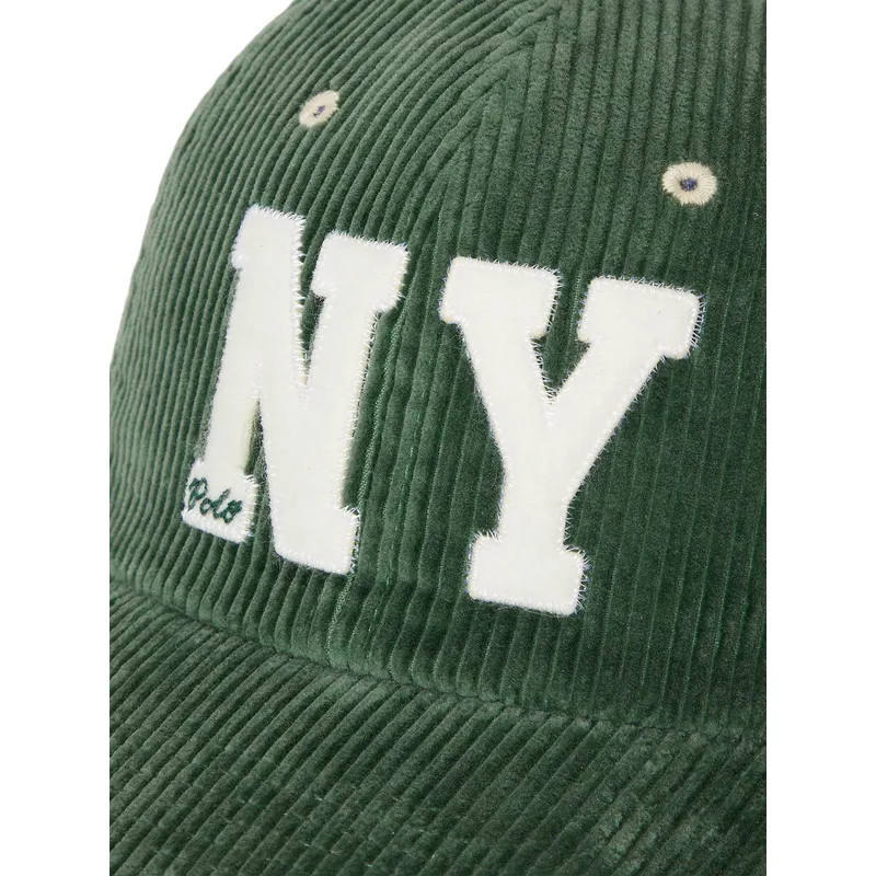 casquette-courbee-verte-ajustable-ny-patch-authentic-corduroy-polo-ralph-lauren